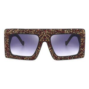 Oversized luxury rhinestone trendy sunglasses designer women unisex frames